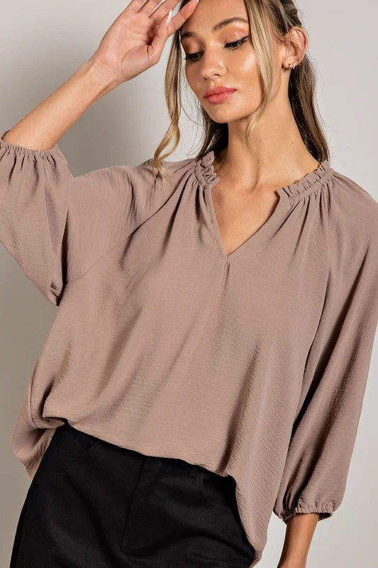 Puff Sleeve Blouse Top - Coco