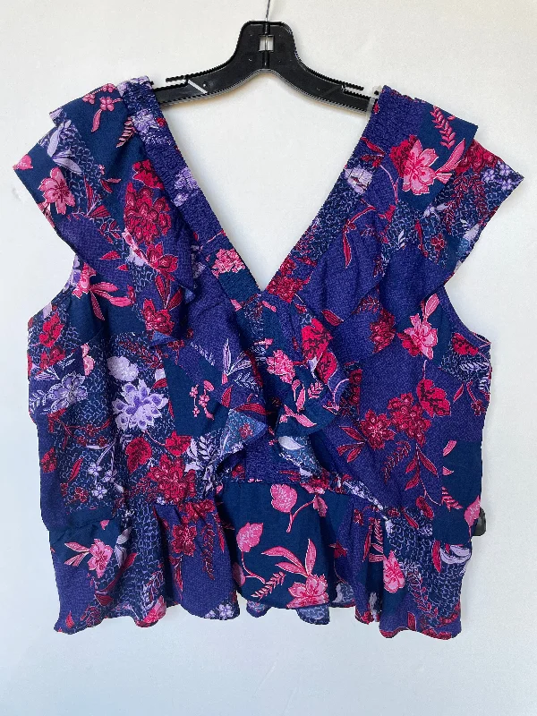 Top Sleeveless By Sofia By Sofia Vergara In Purple, Size: 3x