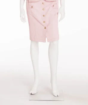 Versace - Pink Button Up Pencil Skirt - IT 40