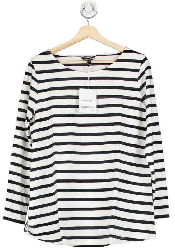 Isabella Oliver Classic Navy and White Breton Stripe Arden Maternity Top UK 12