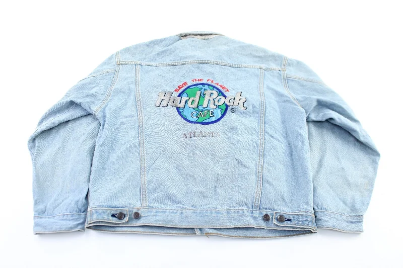 Hard Rock Cafe Atlanta Embroidered Denim Jacket